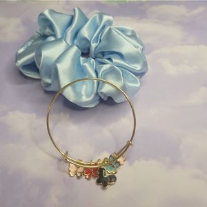 Butterfly Bracelet with satin scrunchie